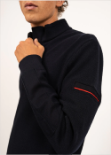 Pull col montant loup de mer Marine 8496