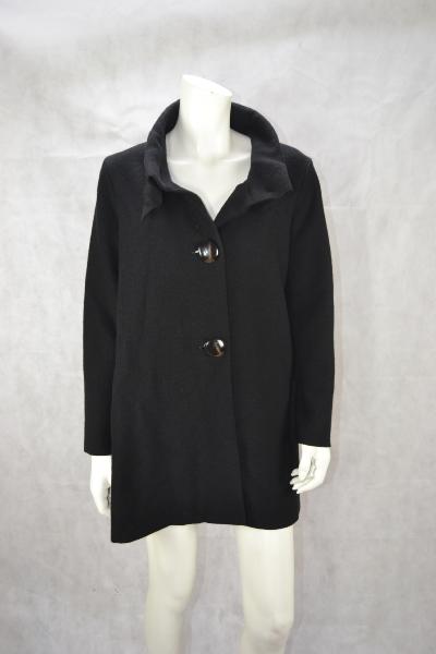 Veste en laine bouillie Royal Mer noire