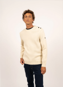 Pull Marin uni cancale Ecru 8888