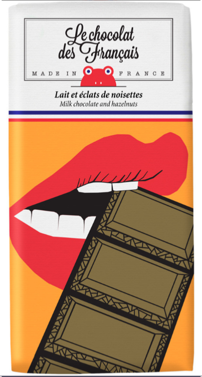 Le chocolat des Français: Lait & éclats de noisettes - Bio