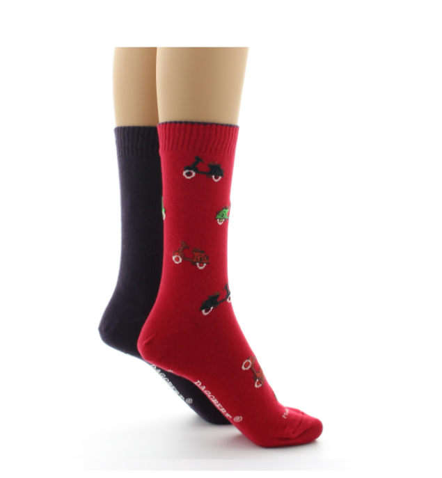 Chaussettes Dagobert Scooter Rouge / Vatican