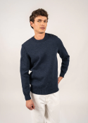 Pull Marin uni cancale Bleu chiné 8888