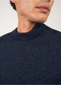 Pull Marin uni Matelot Bleu chiné 0589